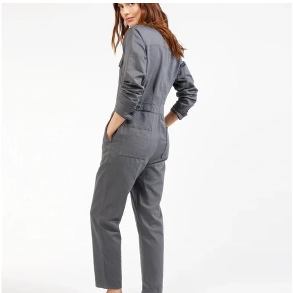 Outerknown S.E.A. Organic Cotton Linen Long Sleeve jumpsuit - Picture 3 of 12